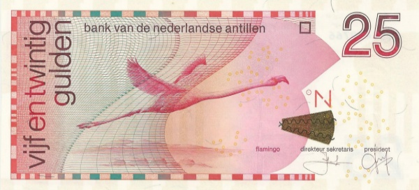 P29i Netherlands Antilles 25 Gulden Year 2016